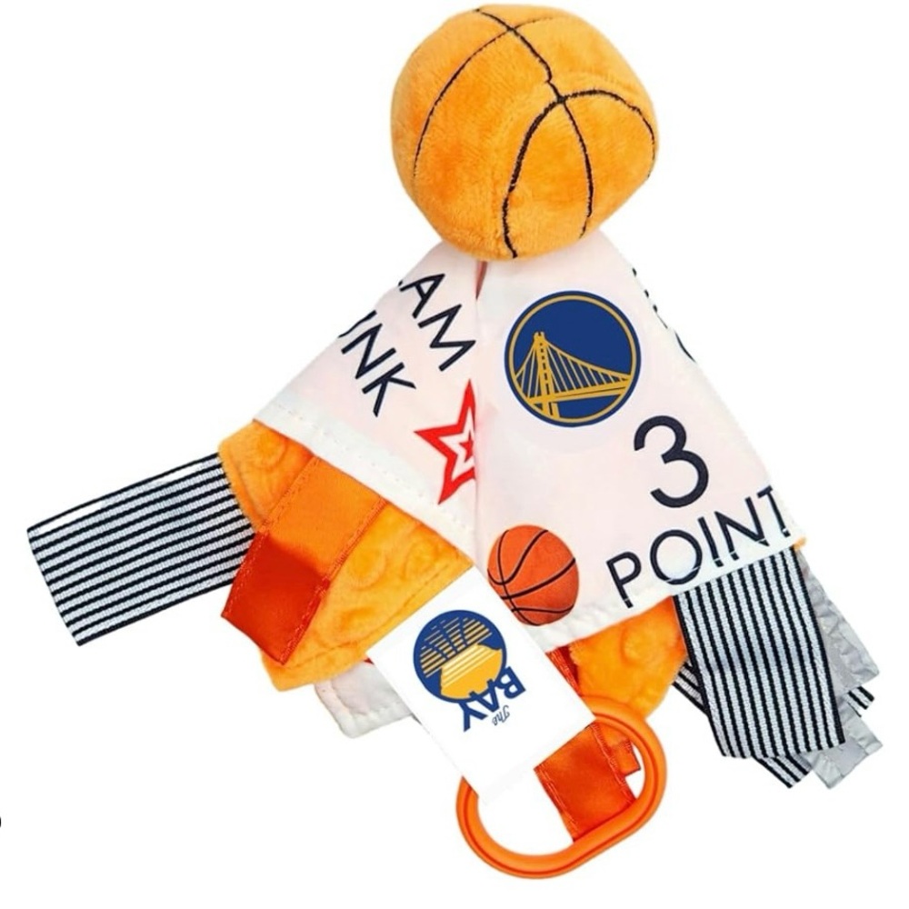 NWT The Learning Lovey: Goldenstate Warriors Baby Tag Toy - NBA Basketball